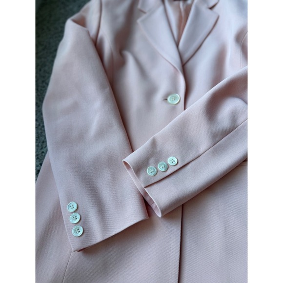 Talbots Women's blush Pink Wool Blend Blazer Size 8 Two Button Tailored Office - Picture 11 of 12